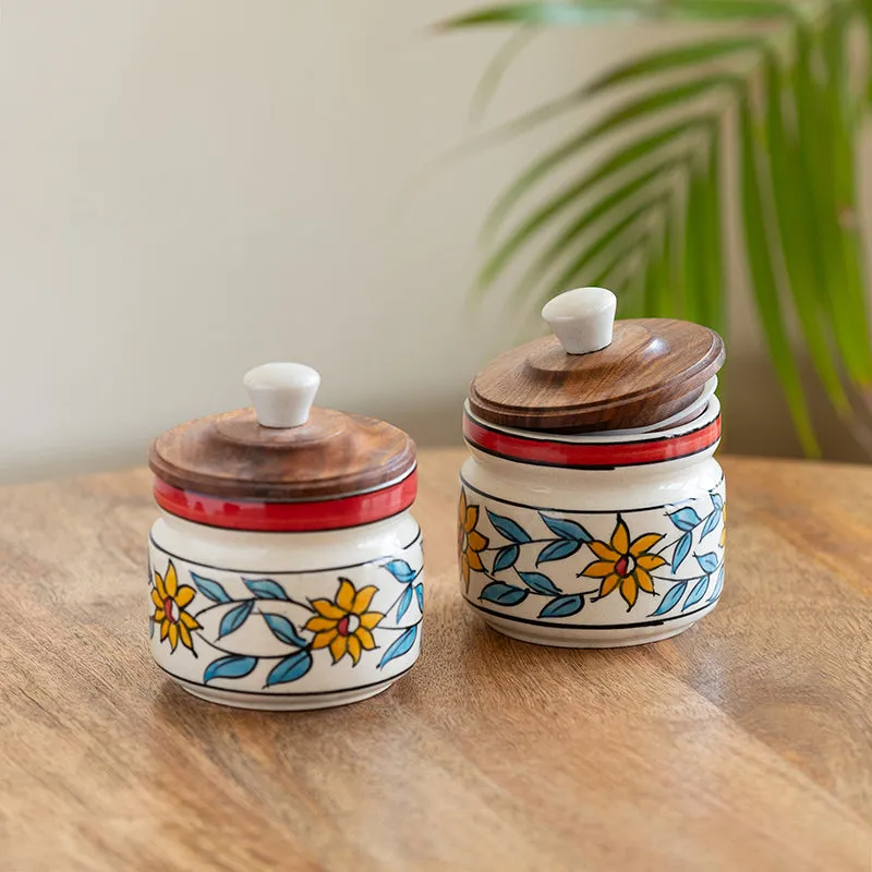 Sunny Skies Ceramic Jar (300 mL Each) - Set Of Two media 1