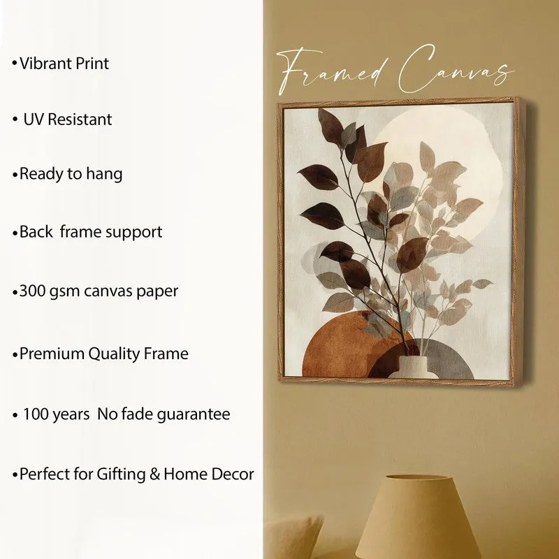 Leaf Reflection Canvas Wall Art With Frame media 6