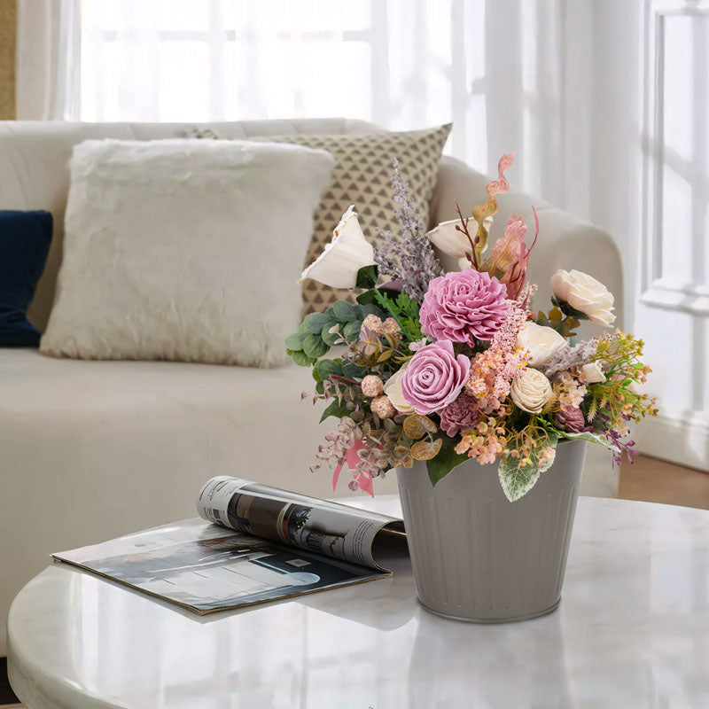 Epto Solawood Floral Bunch In Metal Pot media 3