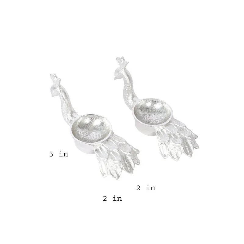 Platinum Mayur Tealight Holder - Set Of Two media 8