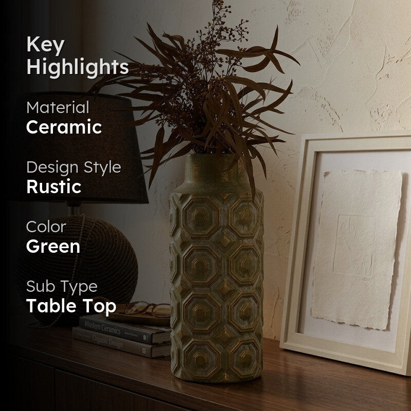 Fluid Veil Ceramic Vase - Large media 2
