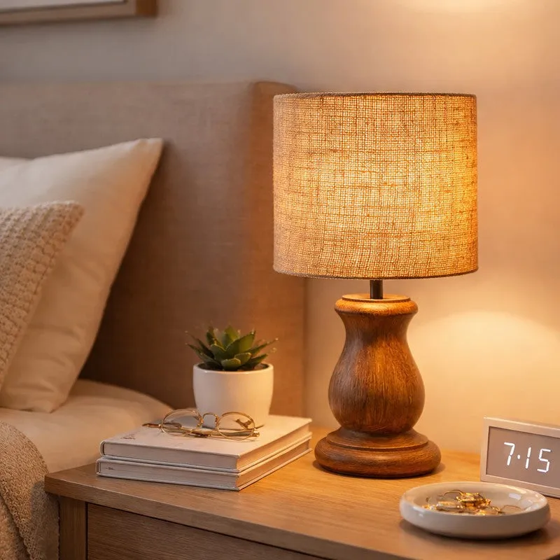 PureGlow Wooden Table Lamp media 3