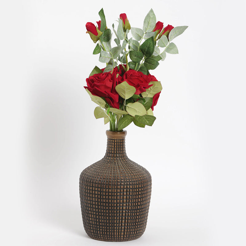 Faux Red Rose Sticks - Set Of Six media 3
