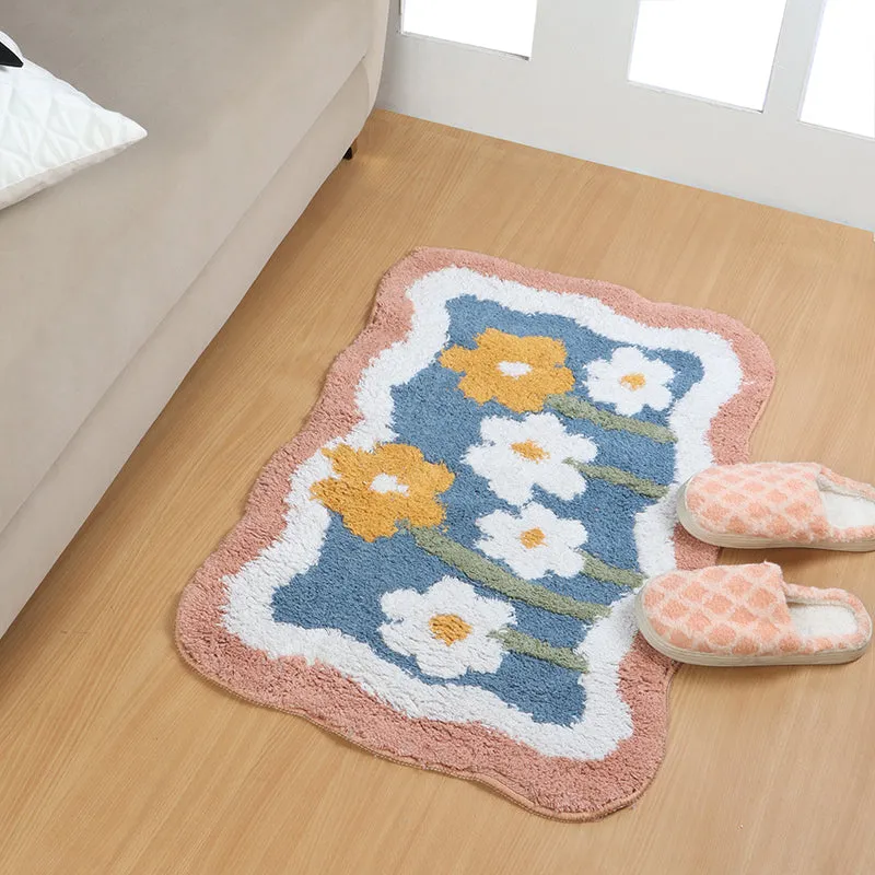Flower Fields Poly Cotton Bath Mat media 4