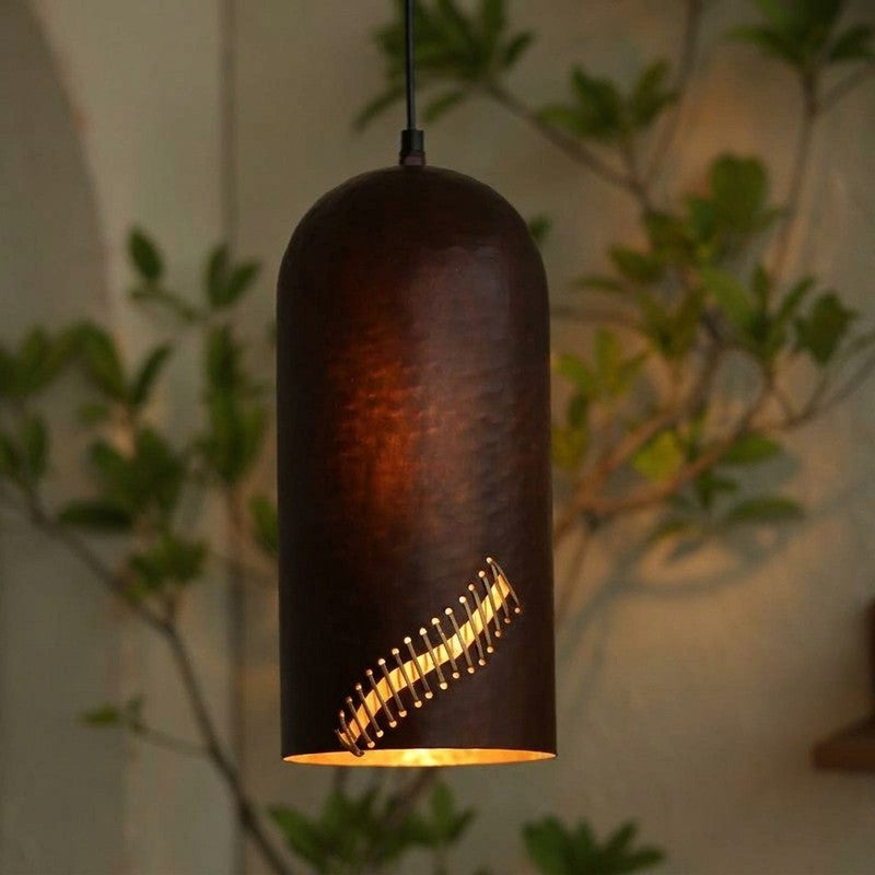 Orange Tree Fukan Tall Steel Ceiling Lamp