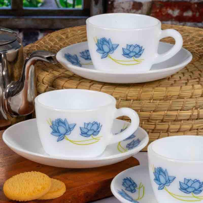 Cello Florita Tea Cup with saucer- Set of Twelve - 130 ML