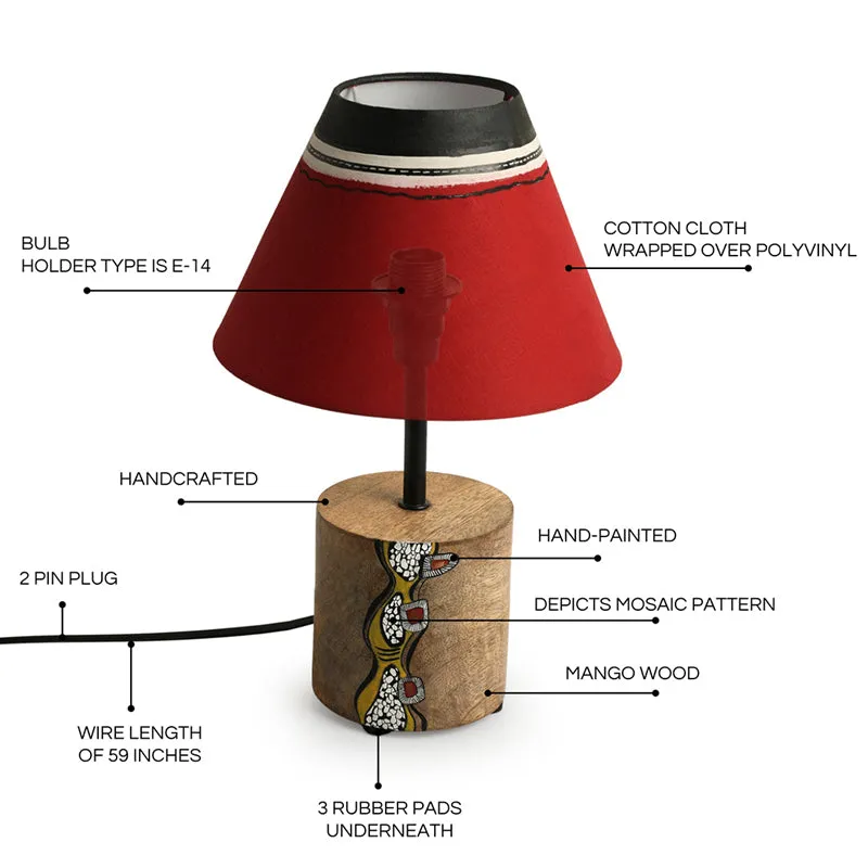Khepri Handcrafted Mango Wood Table Lamp - Multicolor media 5