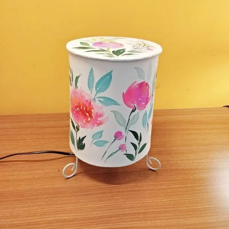 Nora Bloom Cylo Handpainted Fabric Table Lamp - Multicolor media 3