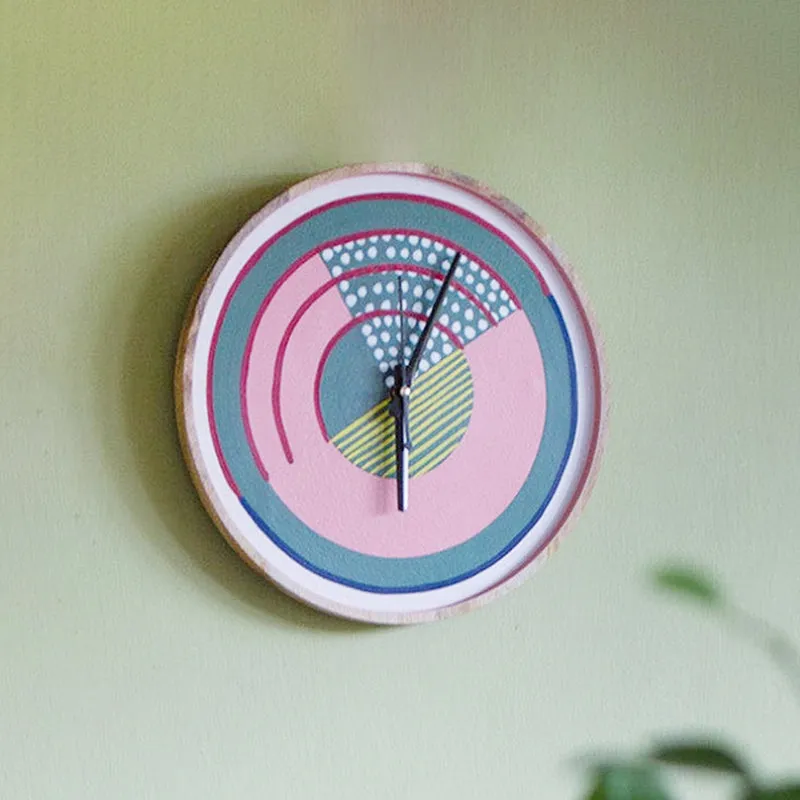 Fable & Minutes Handpainted Wood Wall Clock media 1