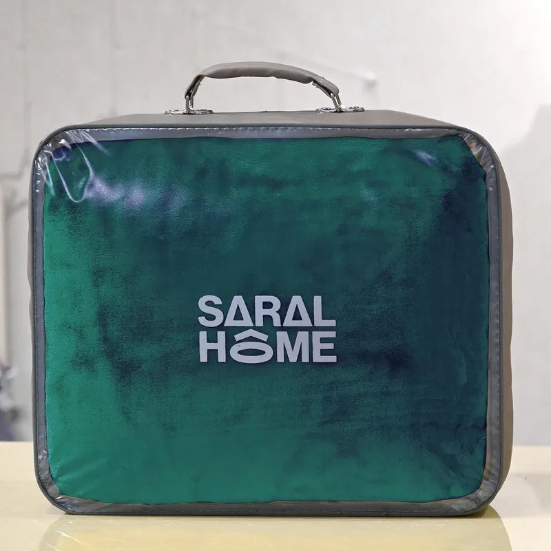 Sarva Polyester Solid Blanket - Green media 6