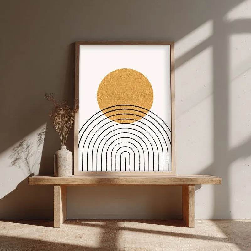 Radiant Balance Canvas Wall Painting With Brown Frame media 4