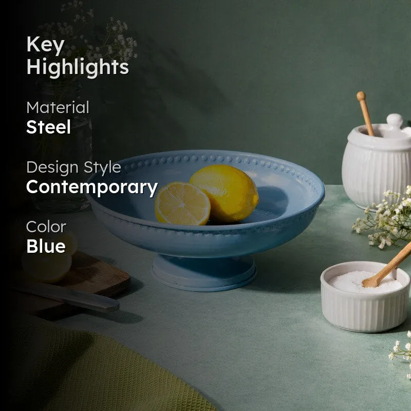 Elegant Steel Round Serving Bowls - 500 mL media 2