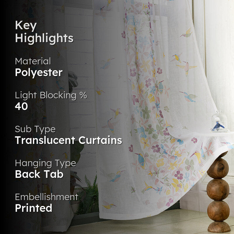 Tranquebar Home Winged Polyester Curtains - Set Of Two media 2