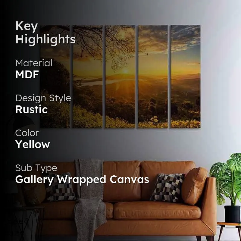 Mountain Top Wall Art - Five Piece Set media 2