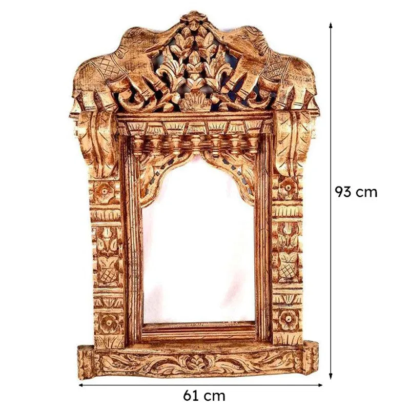 Gajendra Jharokha Wooden Wall Accent media 5