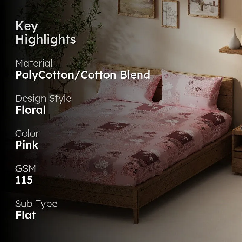 Geynar Bedsheet (Pink) - 115 GSM media 2