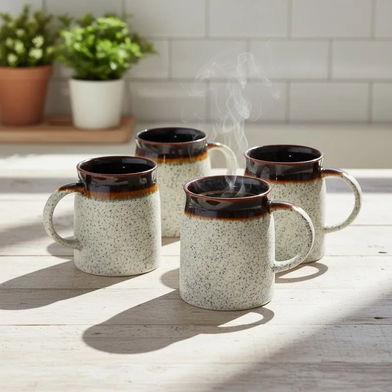 Ceramic Ceramic Coffee Mug (450 mL Each) - Set Of Four media 1