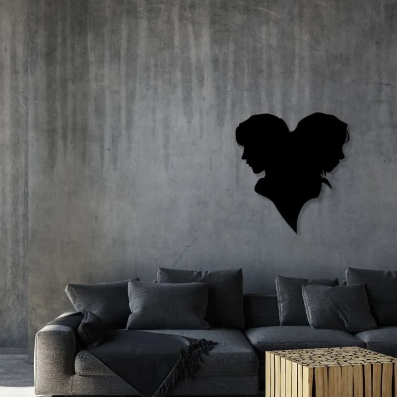Couple Black Iron Wall Accent media 1