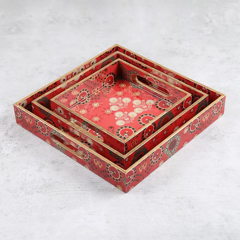 India Circus Adah Square Serving Tray media 3