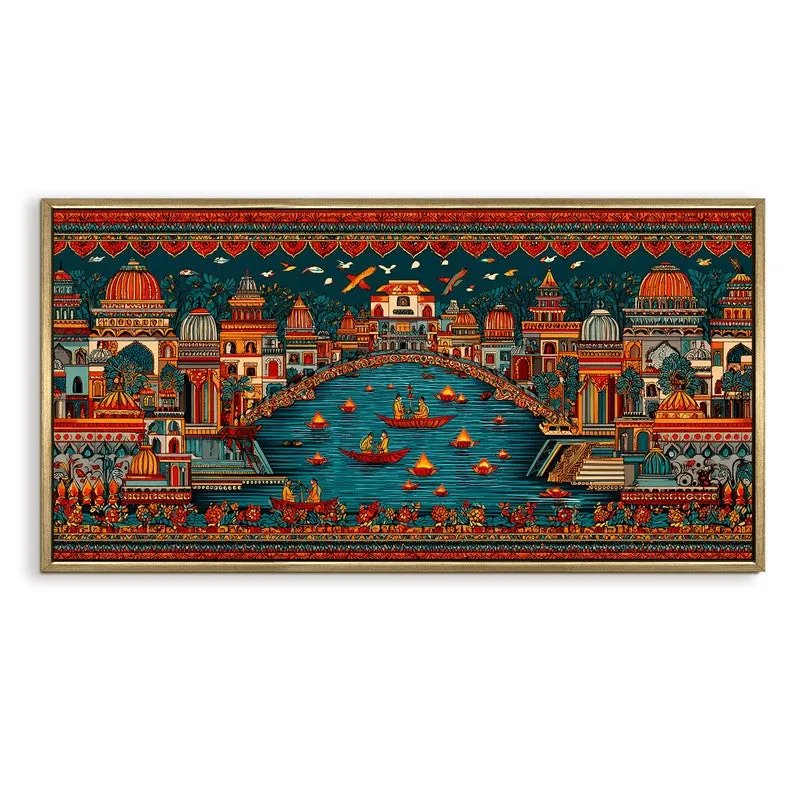 A Festive Canvas Folk Wall Art media 4