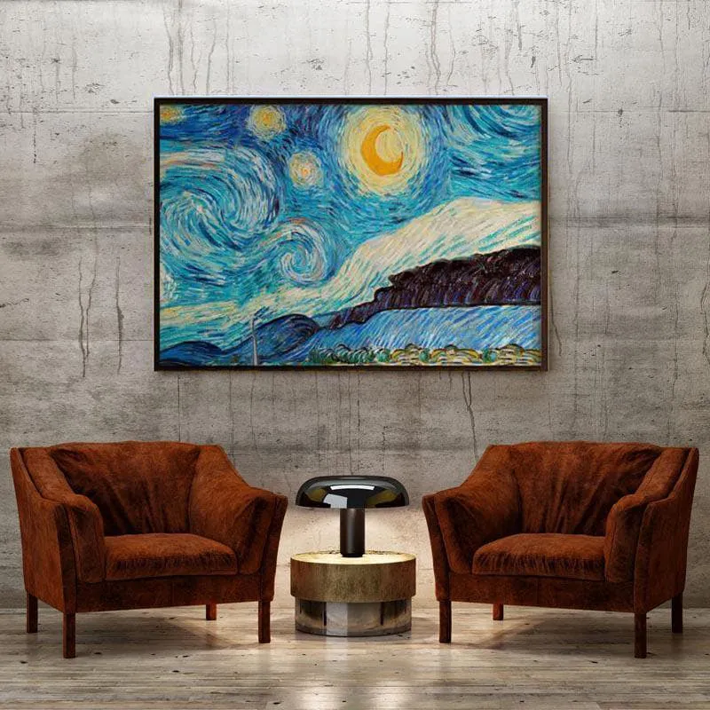 Starry Night By Vincent Van Gogh - Black Frame media 4