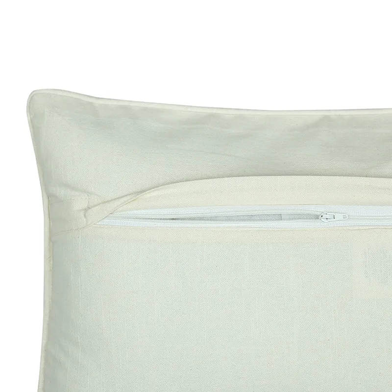 Botanic Silk Touch Woven Cotton Cushion Cover (Gold) - Set Of Two media 4