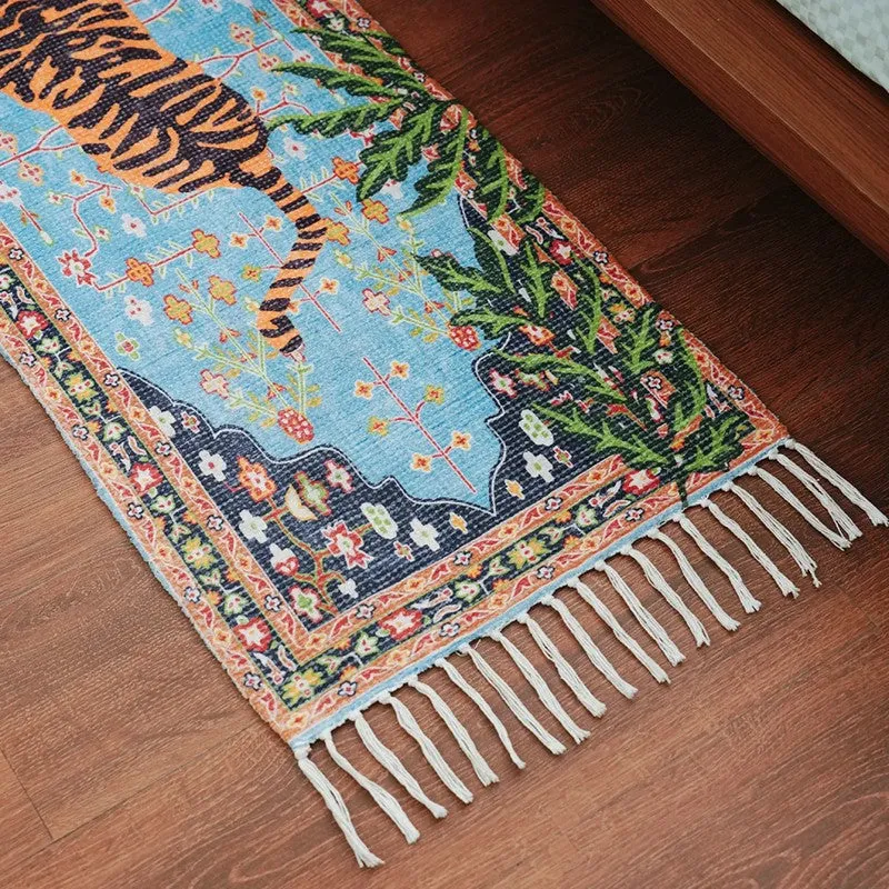 Imperial Tiger Cotton Runner Rug media 5