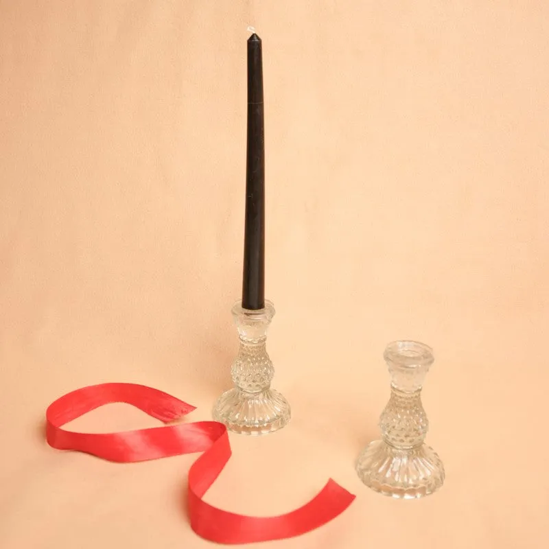 Velvet Petal Candles (Black) - Set Of Two media 5