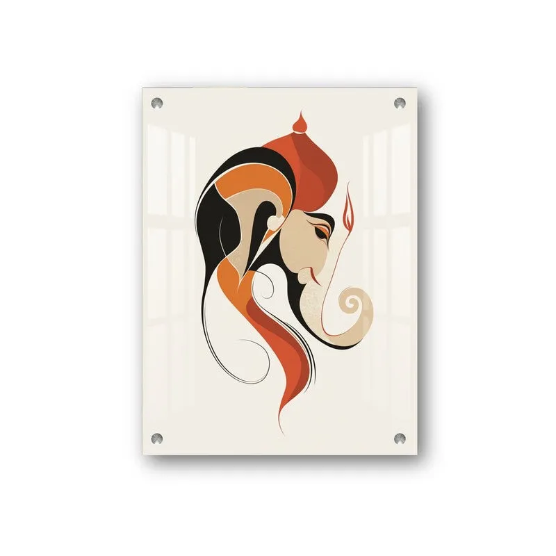 Divine Ganpati Presence Acrylic Wall Art media 3