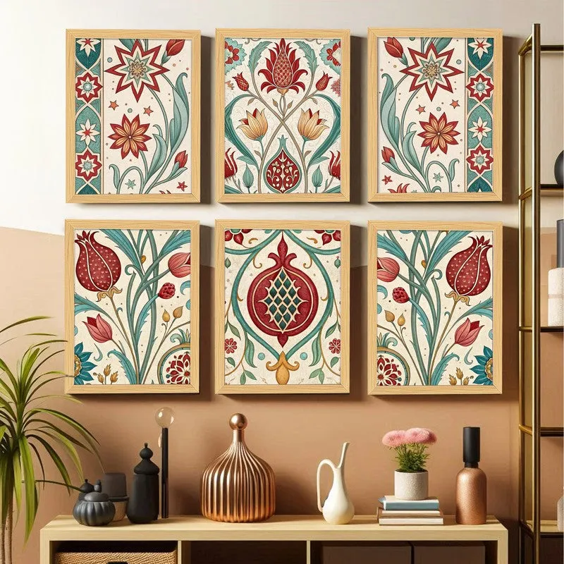 Blossella Wall Painting - Set Of Six media 4
