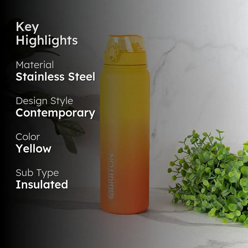 Hydrona Hot & Cold Thermos Water Bottle (Yellow & Orange) - 1000 mL media 2
