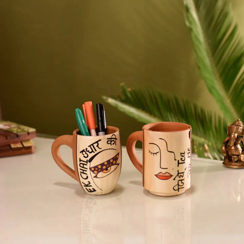 Ek Terracotta Tea Cup (150 mL Each) - Set of Two media 3
