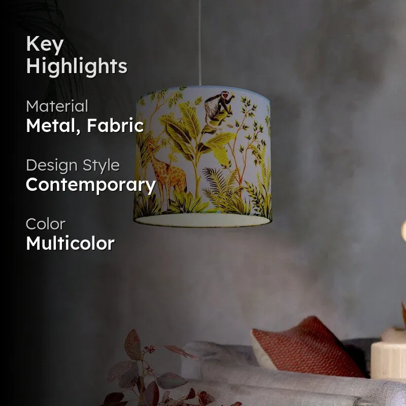 HaloBeam Metal & Fabric Ceiling Lamp media 2