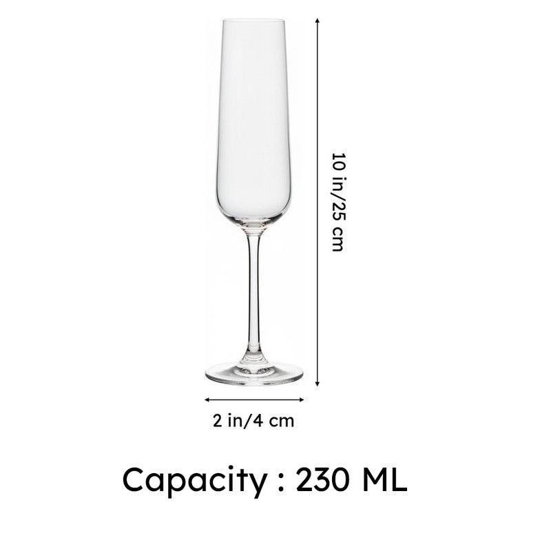 Clearline Flute Glass (240 mL) - Set Of Four media 10