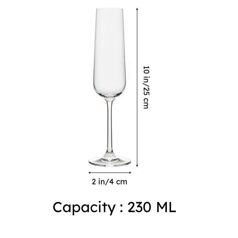 Clearline Flute Glass (240 mL) - Set Of Four media 10