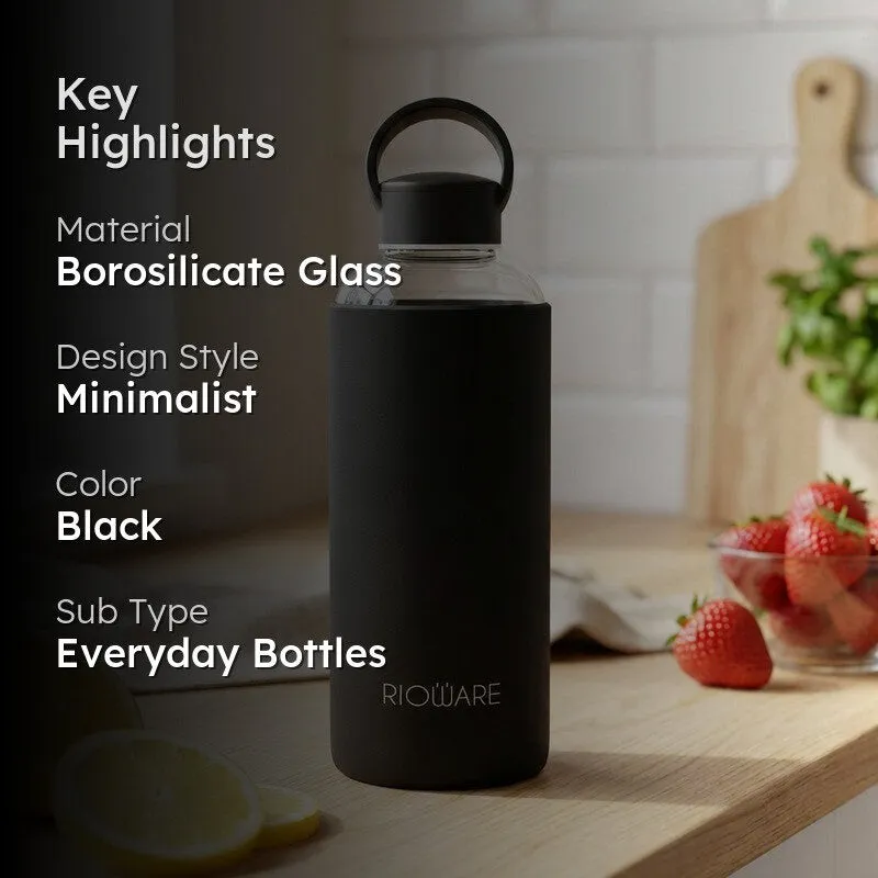 Rioware PastelSip Everyday Bottle (Black) - 750 mL media 2