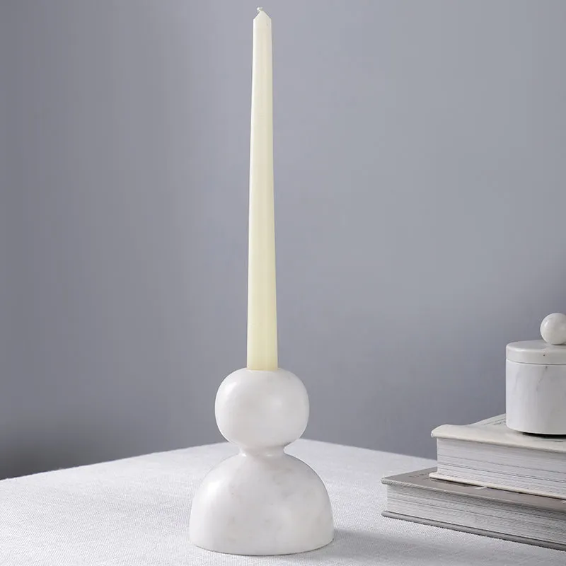 Alabaster Flame Marble Candle Holder media 4