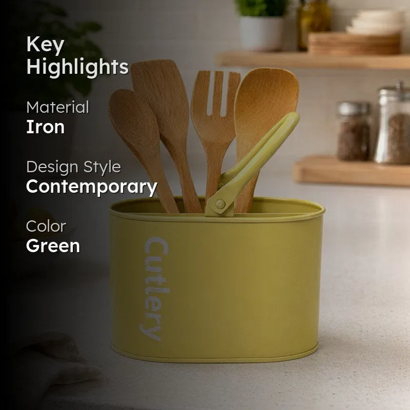 HomePlus Sturdy Cutlery Stand - Green media 2