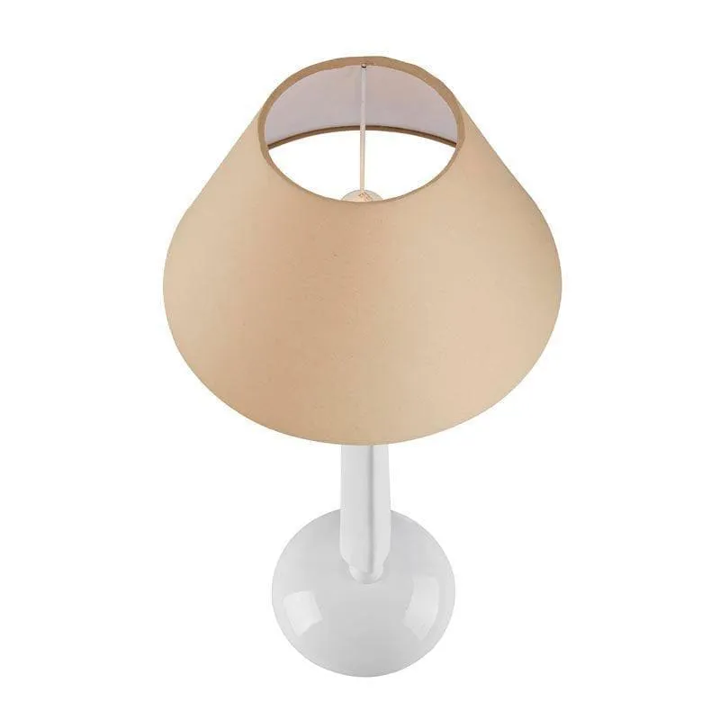 Marvel Luminary White Fabric Table Lamp - White,Beige media 3