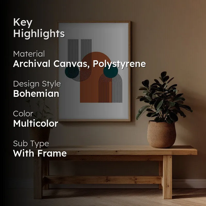 Zenith Canvas Wall Painting With Brown Frame media 2