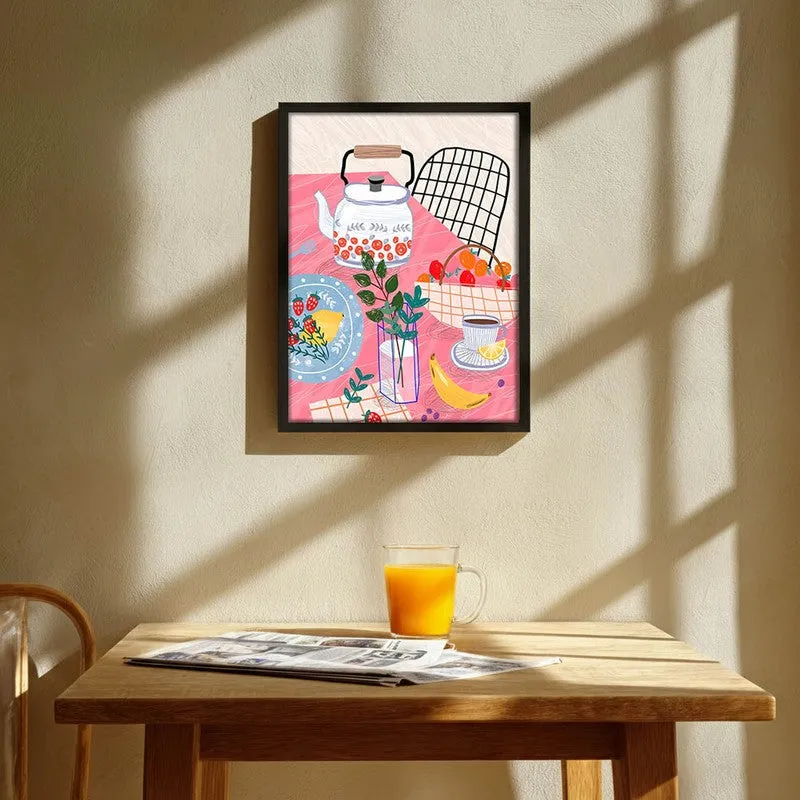 FineDining Archival Canvas Wall Art - Black media 1