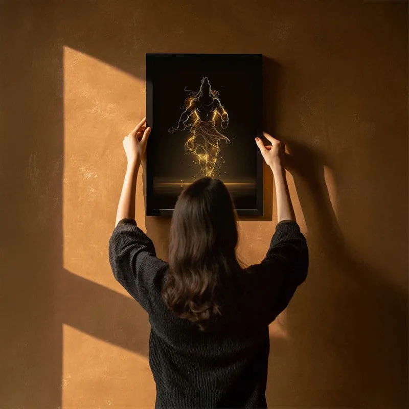 Golden Aura Mahadev Archival Paper Wall Art media 6