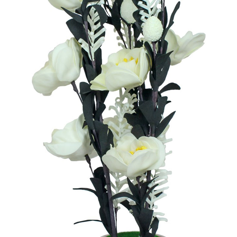 Petal Eterna Artificial Flower With Pot - White media 4