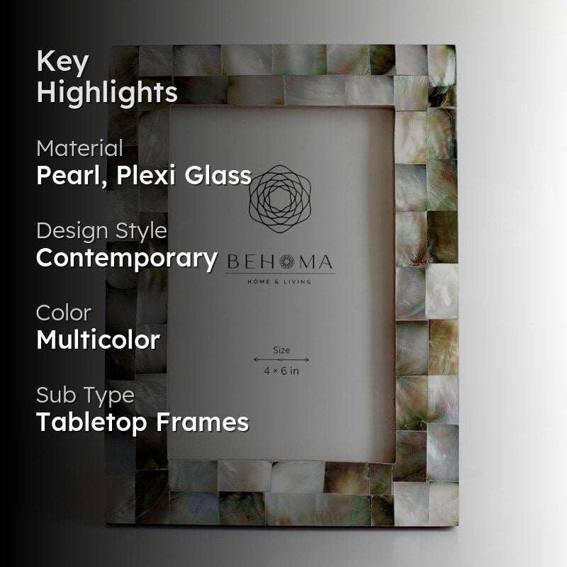 Pearl Perfect Table Photo Frame - Charcoal media 2