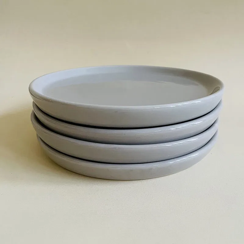 Aurale Ceramic Quarter Plate (Grey) - Set Of Four media 1