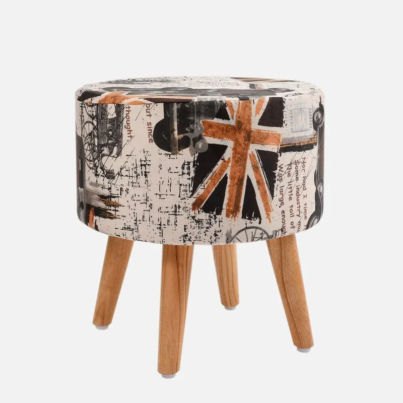 Travisco Uk-print Velvet Ottoman - Multicolor media 3