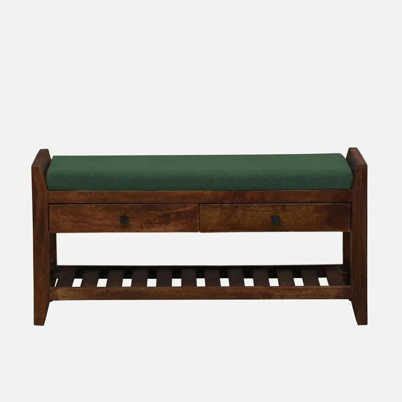 Harbor Nest Mango Wood Shoe Rack - Green media 3