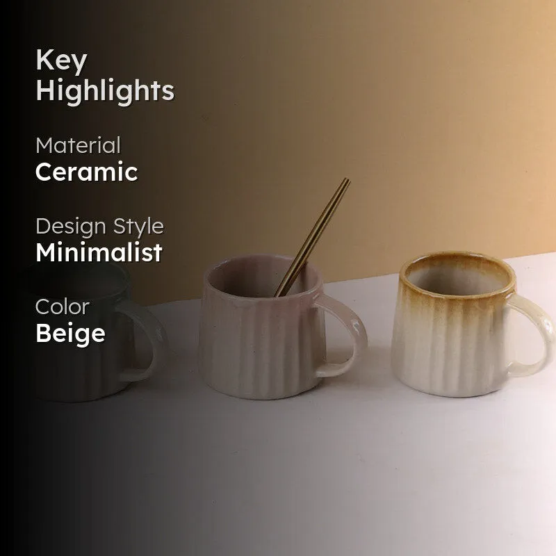Glairy Ceramic Tea Cup (150 mL Each) - Set of Three media 2