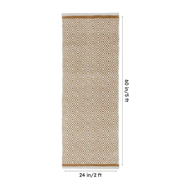 Earthica Cotton Runner Rug - Beige media 8