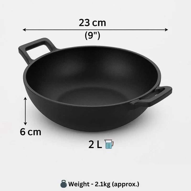 TadkaAura Everyday Cast Iron Kadhai - 2000 mL media 3